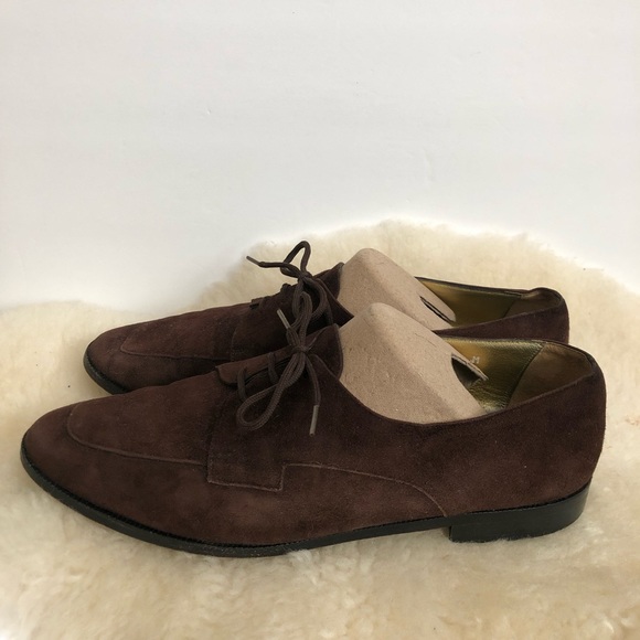 Vintage Joan & David Moccasins Suede Made In Italy Shoes Brown Size 7.5 M - Picture 5 of 10